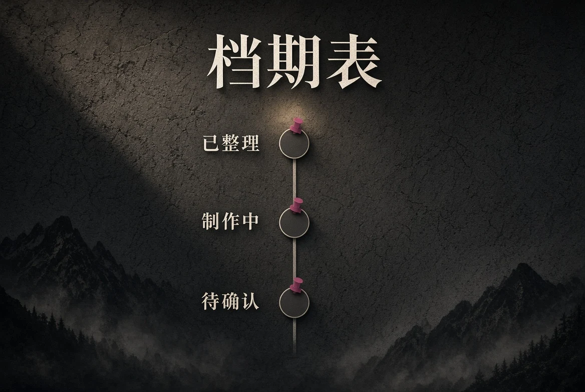 档期表:状态比虚假倒计时更有用