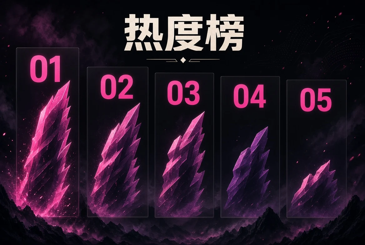 热度榜：这里的热度是编辑关注，不是虚假数字